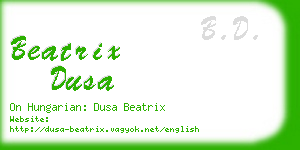 beatrix dusa business card